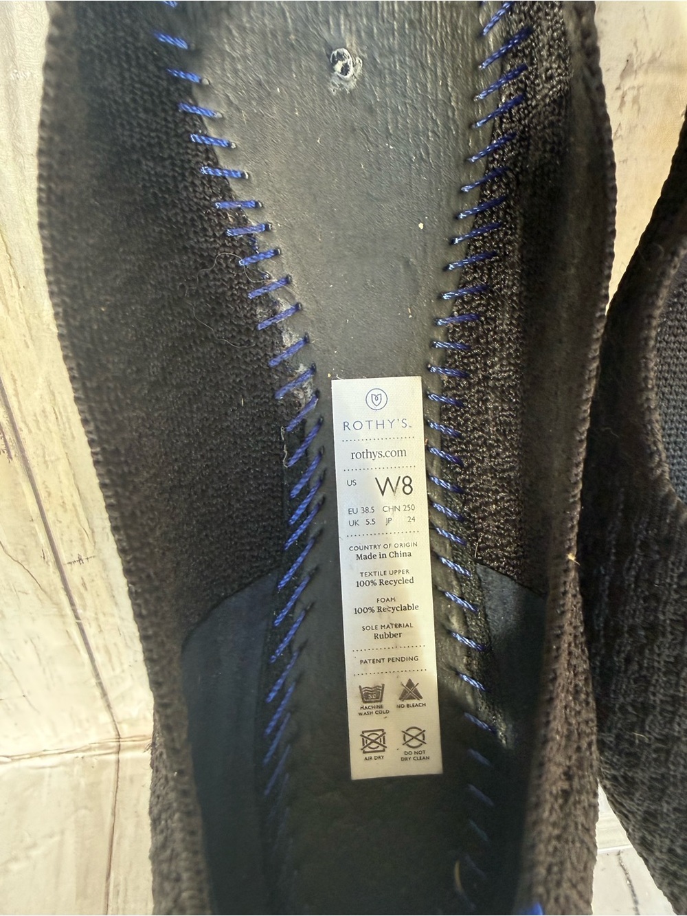 Rothy's Black Knit Women's Slip-On Flats - Picture 6 of 7
